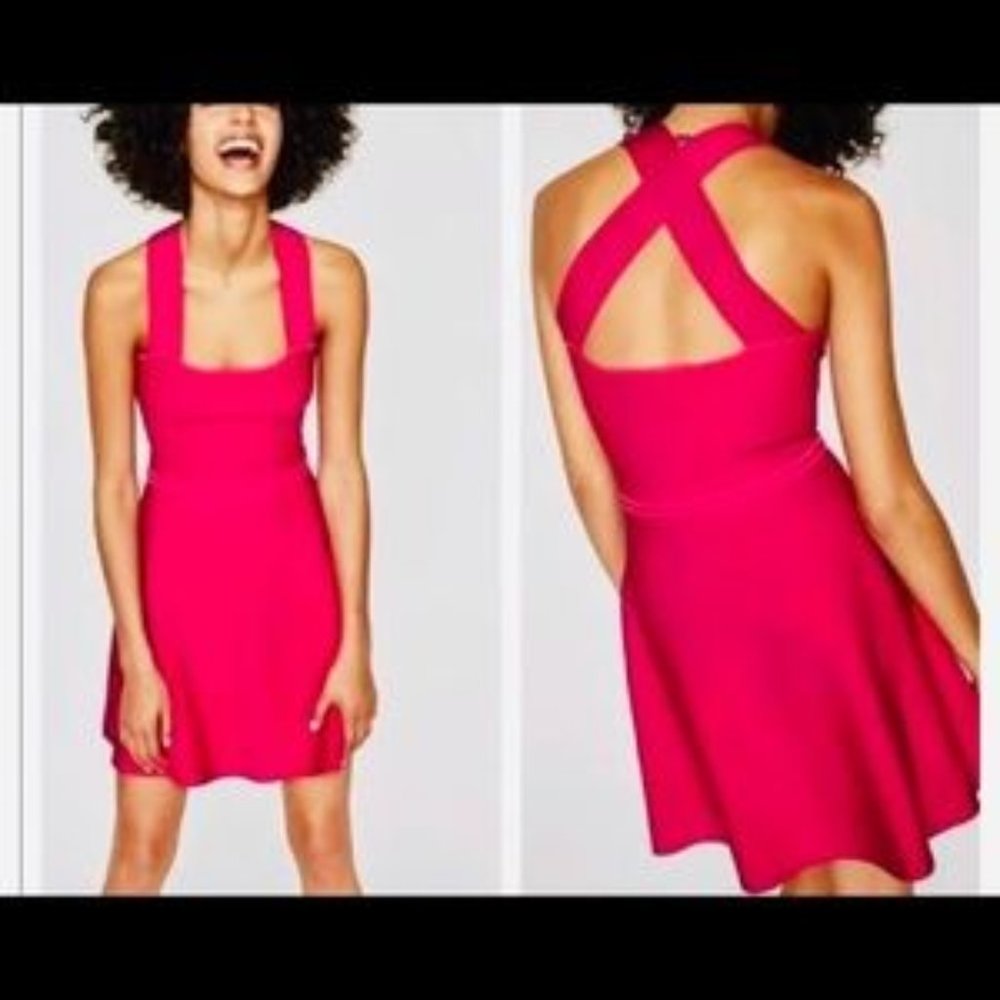 Zara Hot Pink Bandage Dress